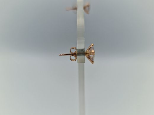 Zelta auskari ar cirkoniju, 0.78 g