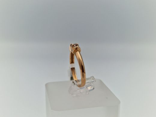 Zelta gredzens ar briljantu, 1.71 g, izm. 15.5