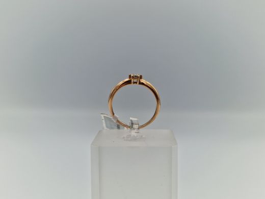 Zelta gredzens ar briljantu, 1.47 g, izm. 17