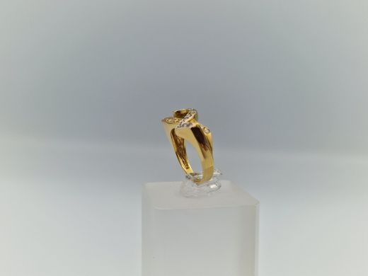 Zelta gredzens ar cirkoniju, 5.48 g, izm. 17