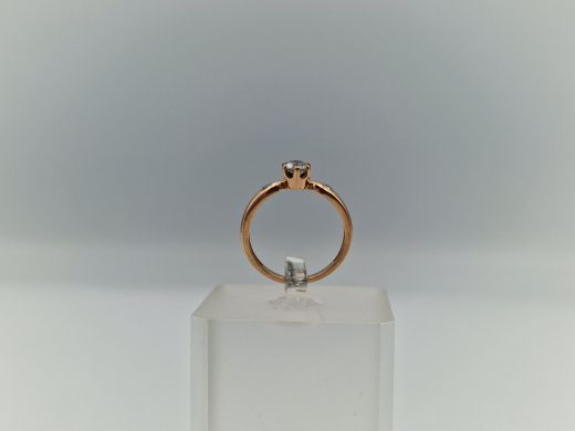 Zelta gredzens ar cirkoniju, 1.93 g, izm. 16