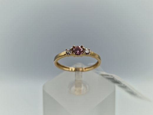 Zelta gredzens ar cirkoniju, 1.3 g, izm. 17