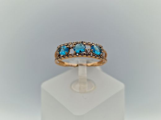 Zelta gredzens ar cirkoniju, 1.4 g, izm. 17