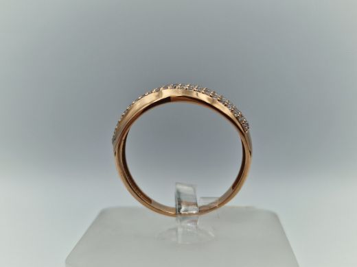 Zelta gredzens ar cirkoniju, 2.04 g, izm. 18.5