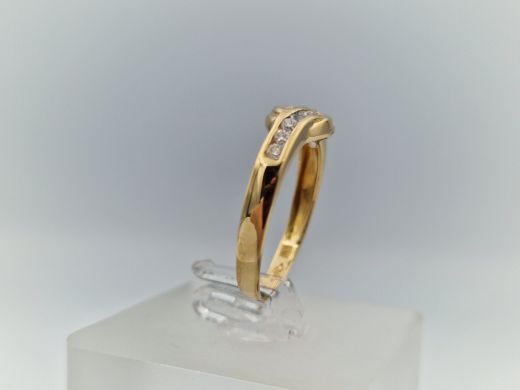 Zelta gredzens ar cirkoniju, 2.36 g, izm. 17.5