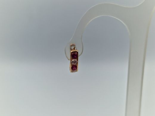 Zelta auskari ar cirkoniju, 0.83 g