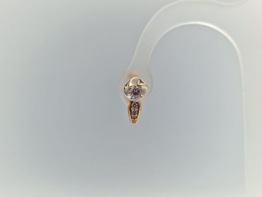 Zelta auskari ar cirkoniju, 2.68 g