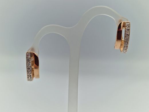 Zelta auskari ar cirkoniju, 2.99 g