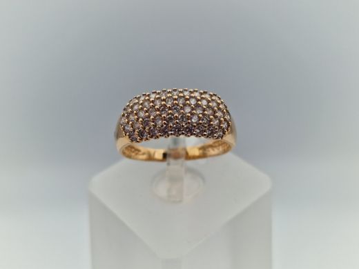 Zelta gredzens ar cirkoniju, 2.47 g, izm. 16.5