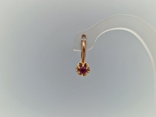 Золотые серьги с кораллом, 2.97 г