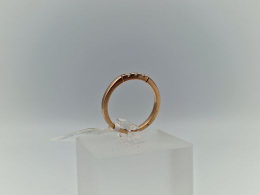 Zelta gredzens ar briljantiem, 2.21 g, izm. 16.5