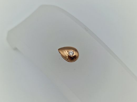 Золотой кулон с цирконом, 0.8 г