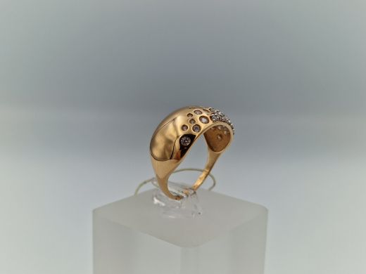 Zelta gredzens ar cirkoniju, 3.28 g, izm. 18.5