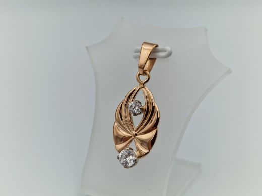 Zelta kulons ar cirkoniju, 2.28 g