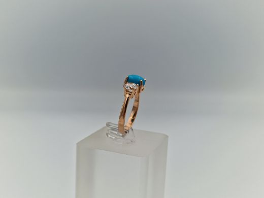 Zelta gredzens ar cirkoniju, 2.75 g, izm. 17.5