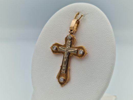 Золотой кулон с цирконом, 5.63 г