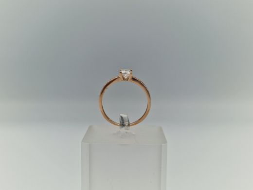 Zelta gredzens ar cirkoniju, 1.43 g, izm. 18