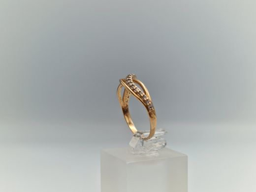 Zelta gredzens ar cirkoniju, 1.77 g, izm. 17.5