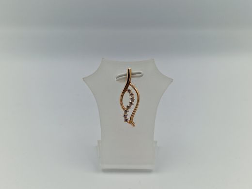 Zelta kulons ar cirkoniju, 0.92 g