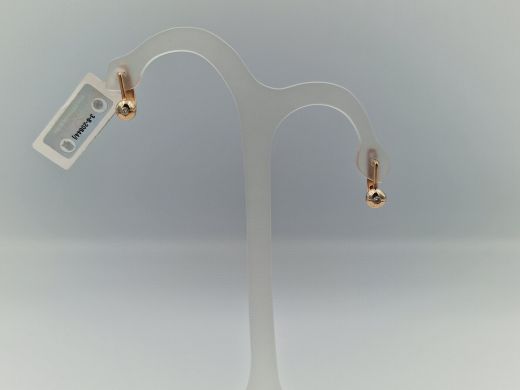 Золотые серьги с бриллиантом, 3.27 г