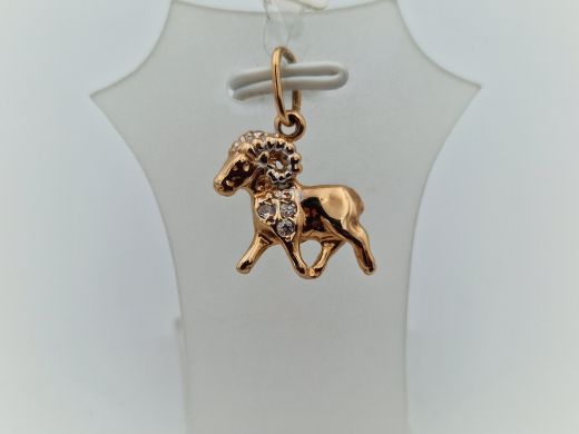 Zelta kulons ar cirkoniju, 1.58 g