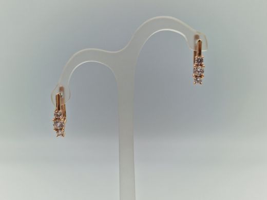 Zelta auskari ar cirkoniju, 1.95 g