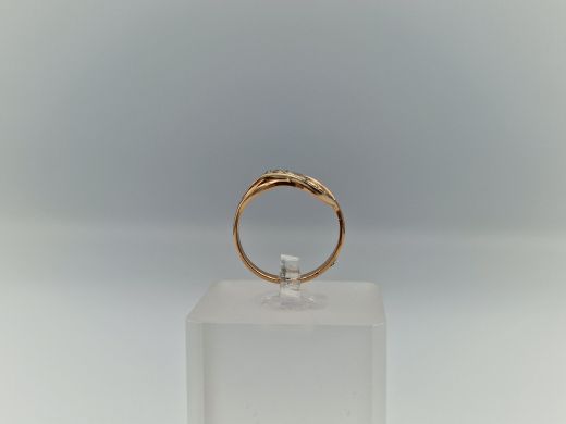 Золотое кольцо с цирконом, 1.8 г, разм. 16.5