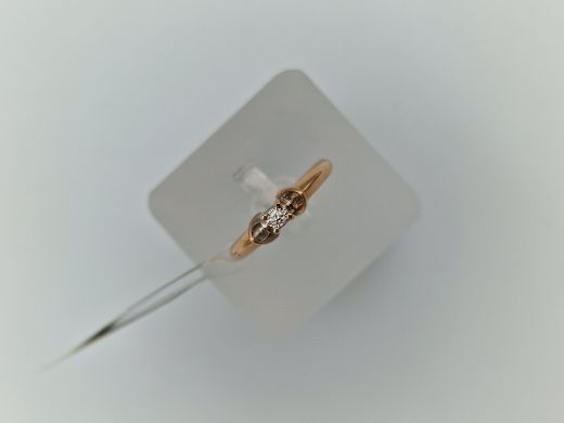 Zelta gredzens ar briljantu, 1.71 g, izm. 15.5