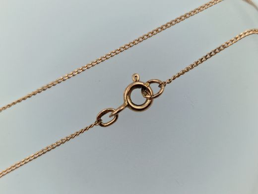 Gold necklace with diamond, 2.47 g, size 41