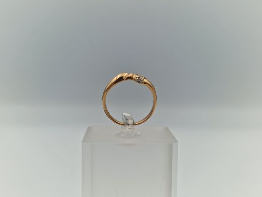 Zelta gredzens ar cirkoniju, 1.98 g, izm. 16.5