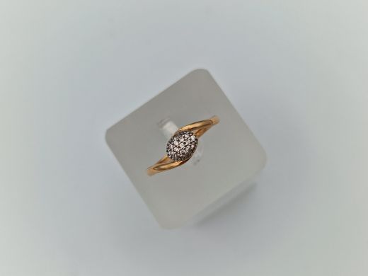 Zelta gredzens ar cirkoniju, 1.54 g