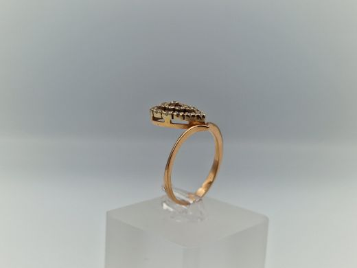 Zelta gredzens ar cirkoniju, 3.63 g, izm. 18.5