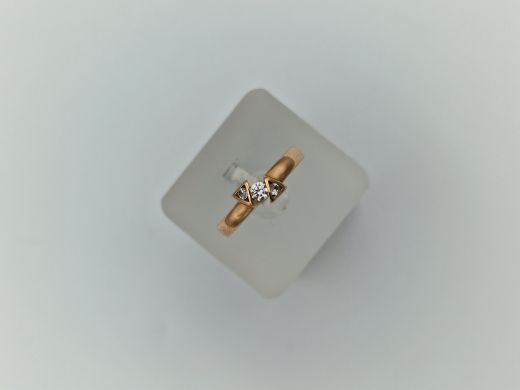 Zelta gredzens ar cirkoniju, 2.48 g, izm. 17.5