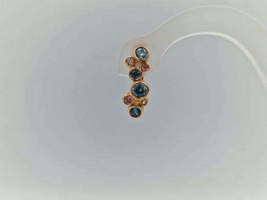 Zelta auskari ar cirkoniju, 2.8 g