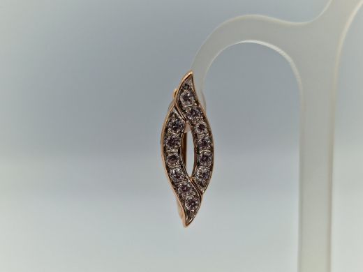 Zelta auskari ar cirkoniju, 5.04 g