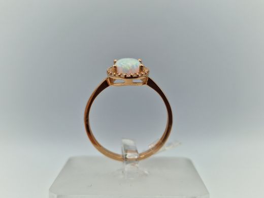 Zelta gredzens ar cirkoniju, 1.97 g, izm. 18