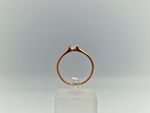 Zelta gredzens ar cirkoniju, 1.55 g, izm. 16.5