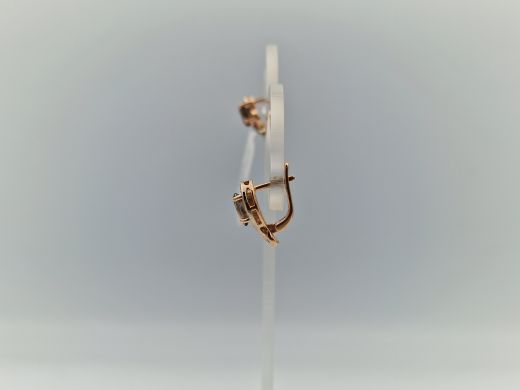 Золотые серьги с бриллиантом, 4.31 г