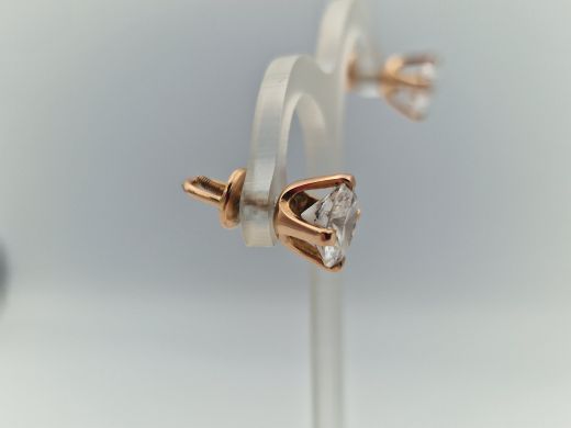 Zelta auskari ar cirkoniju, 3.78 g