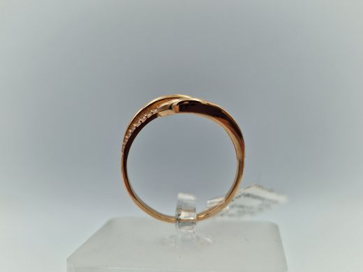 Zelta gredzens ar cirkoniju, 1.74 g, izm. 18