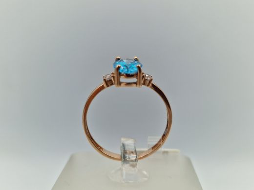 Zelta gredzens ar cirkoniju, 1.64 g, izm. 17.8