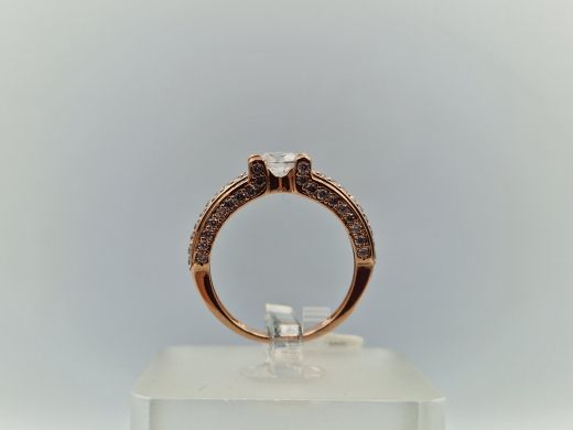 Zelta gredzens ar cirkoniju, 2.55 g, izm. 16