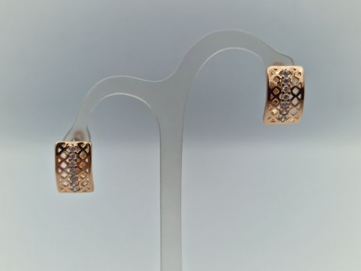 Zelta auskari ar cirkoniju, 3.03 g