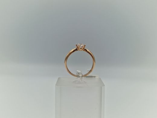 Zelta gredzens ar cirkoniju, 1.84 g, izm. 19