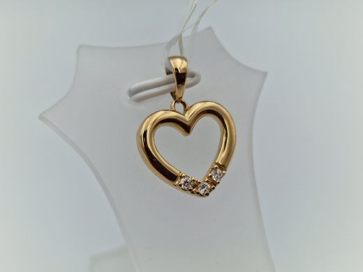 Золотой кулон с бриллиантом, 1.63 г