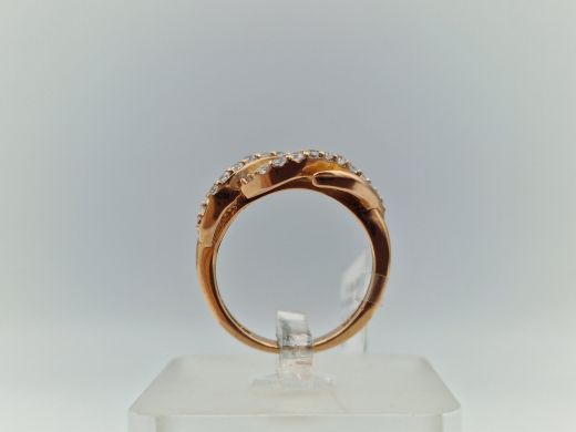 Zelta gredzens ar cirkoniju, 3.78 g, izm. 16.5