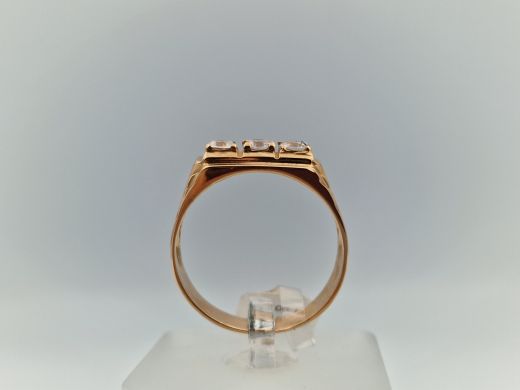 Zelta gredzens ar cirkoniju, 5.26 g, izm. 20.5