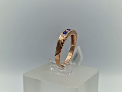 Zelta gredzens ar cirkoniju, 2.08 g, izm. 16.5