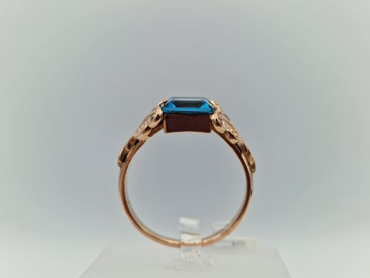 Zelta gredzens ar cirkoniju, 4.75 g, izm. 19.5