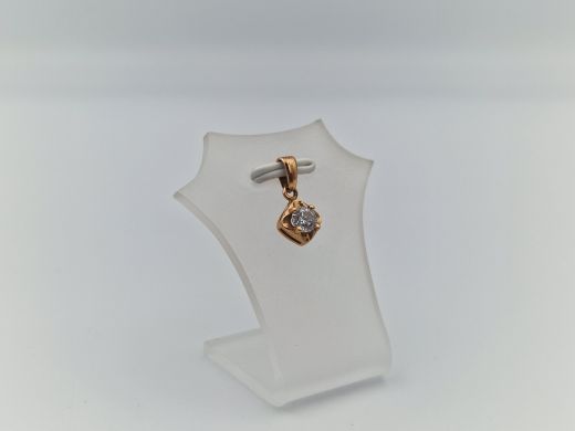Золотой кулон с цирконом, 0.79 г